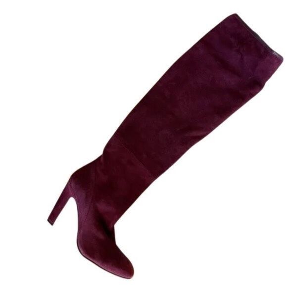 Stuart Weitzman burgundy suede boots- size 9 - Picture 7 of 9